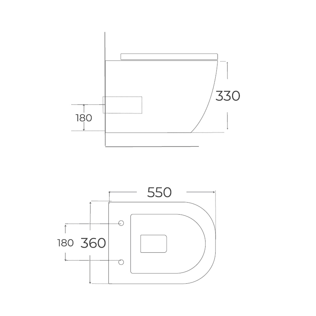 Pack inodoro suspendido negro mate + cisterna empotrada - Thebath