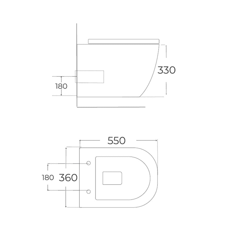 WC suspendu noir mat Veron