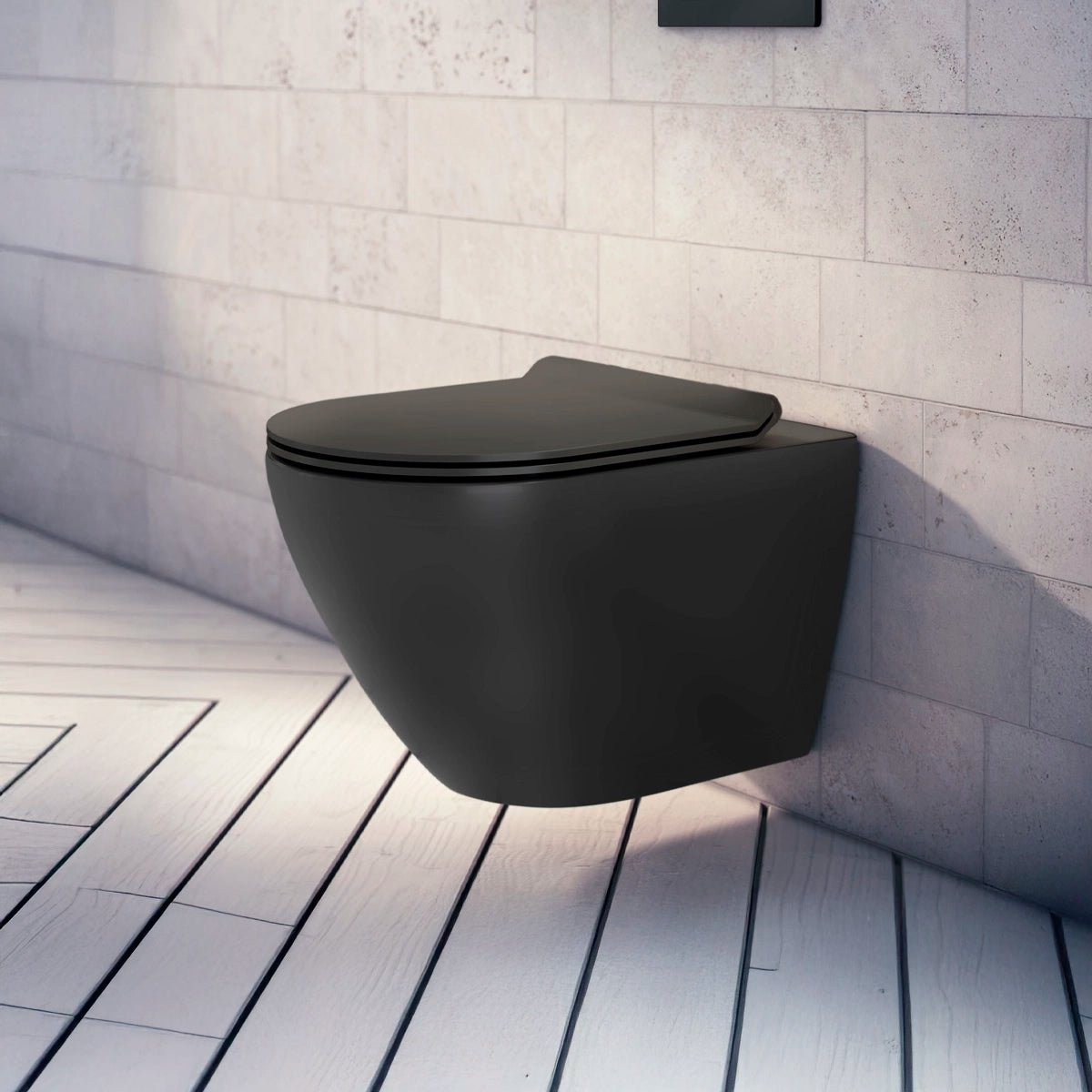 Pack inodoro suspendido negro mate + cisterna empotrada - Thebath