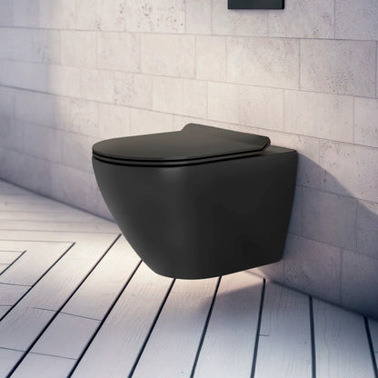 Pack inodoro suspendido negro mate + cisterna empotrada - Thebath