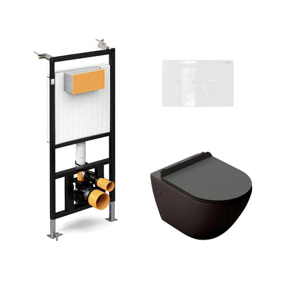Pack inodoro suspendido negro mate Veron + cisterna empotrada - The Bath