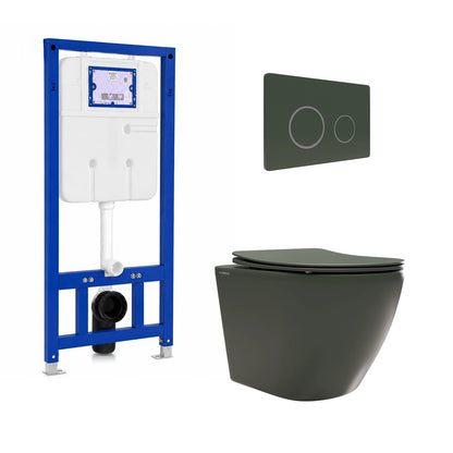 Pack inodoro verde + cisterna empotrada - The Bath