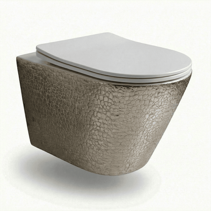 Pack inodoro y bidé suspendido Umbra Blanco - Plata - The Bath