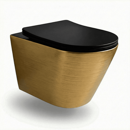 Pack inodoro y bidé suspendido Umbra Oro - Negro - The Bath