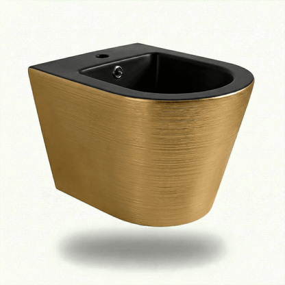 Pack inodoro y bidé suspendido Umbra Oro - Negro - The Bath