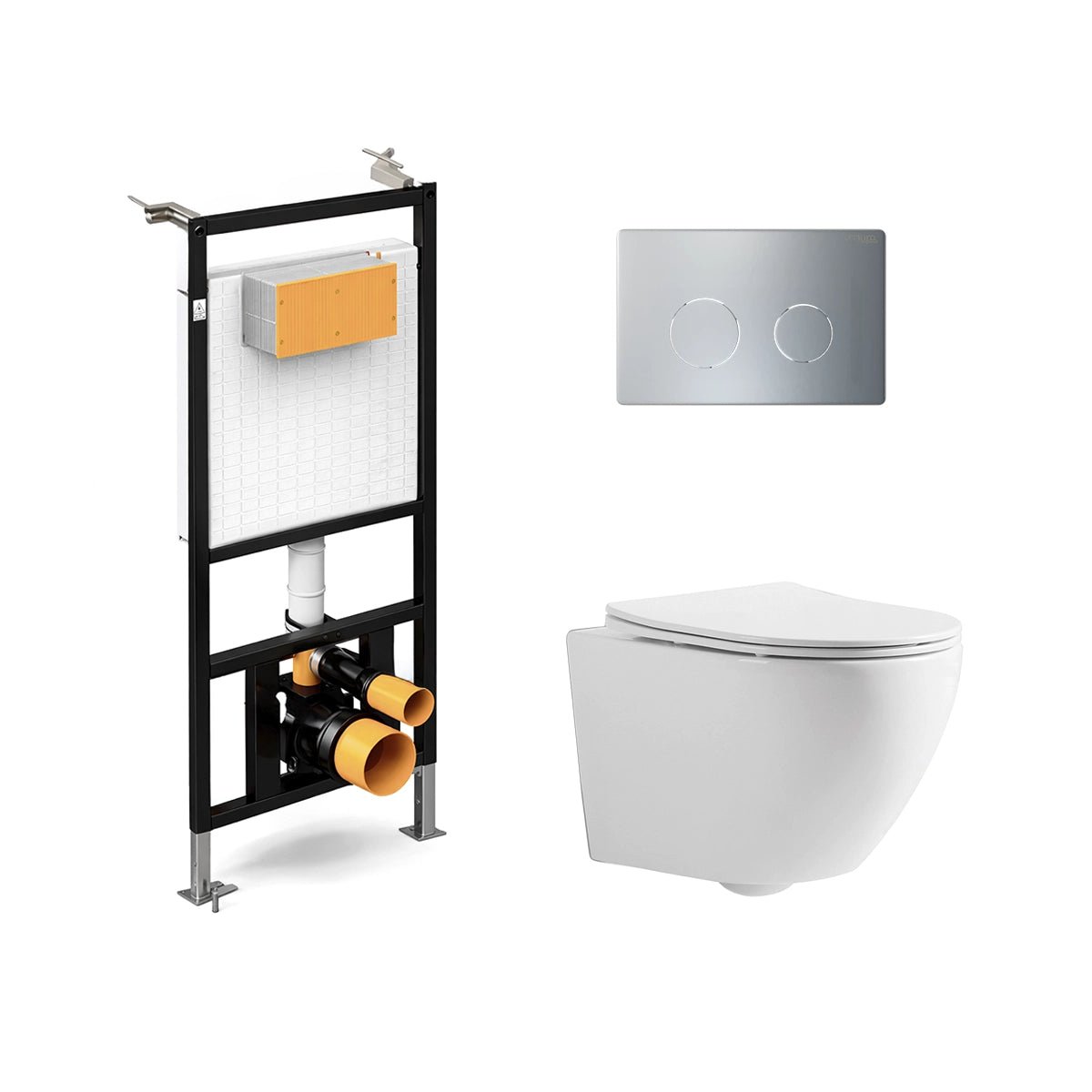 Pack suspendido cisterna empotrada + Wc Suspendido Azores Rimless - The Bath