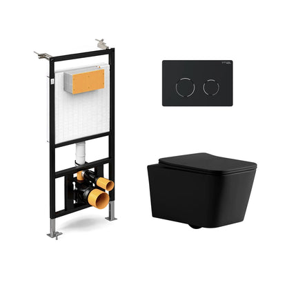 Pack suspendido cisterna empotrada + Wc Suspendido Corvo Mate - The Bath