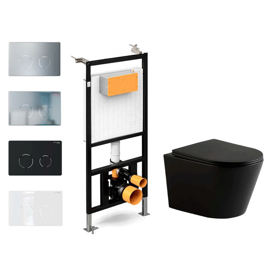 Pack suspendido cisterna empotrada + Wc Suspendido Nevis Mate - The Bath