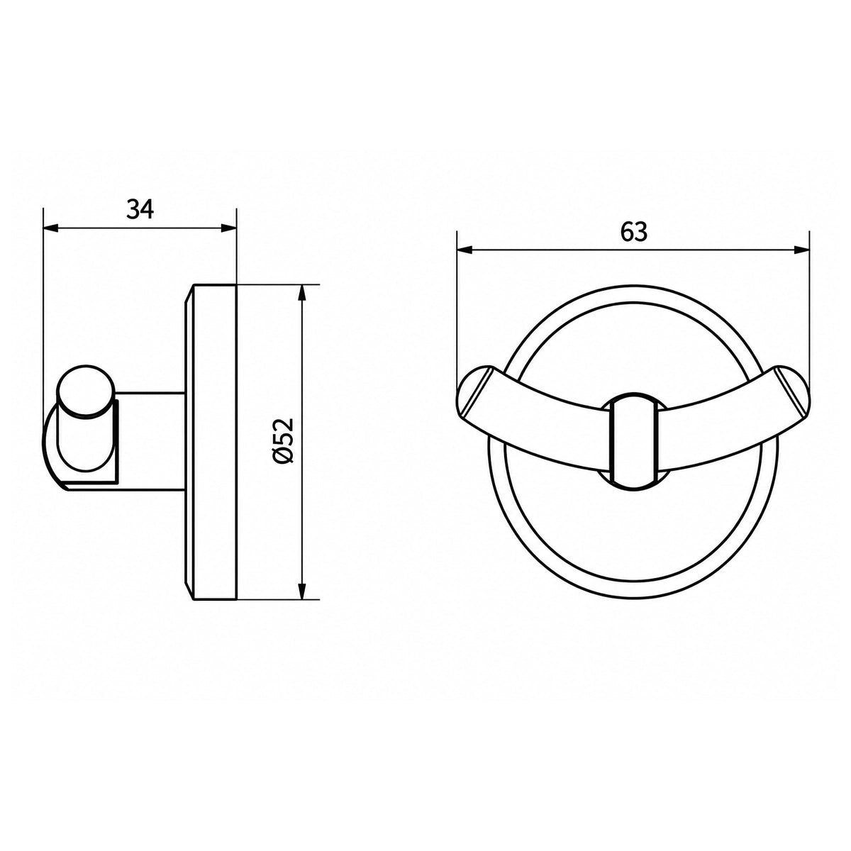 Percha doble Brass - The Bath