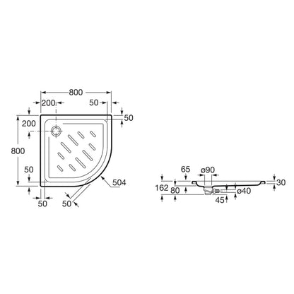 Plato de ducha acrílico angular - The Bath