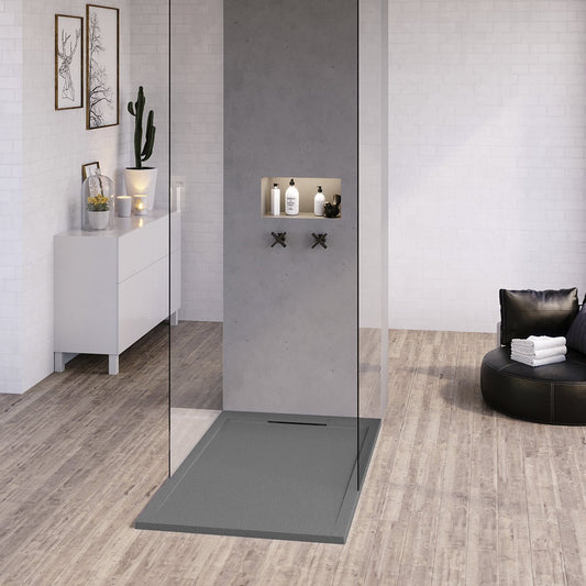 Plato de ducha resina textura pizarra Carnac