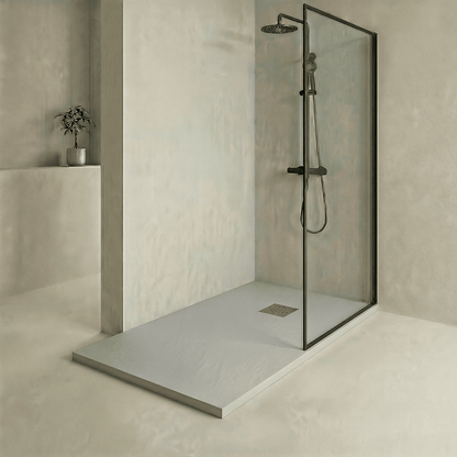 Plato de ducha gris de resina Esencial - The Bath