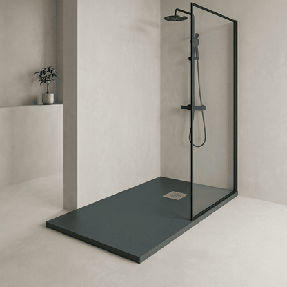 Plato ducha resina textura pizarra Esencial - The Bath