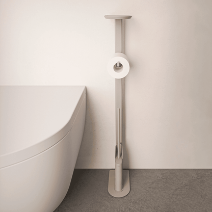 Portarrollos y escobillero de pie Flat - The Bath