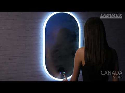 Miroir de salle de bain avec cadre lumineux Canada