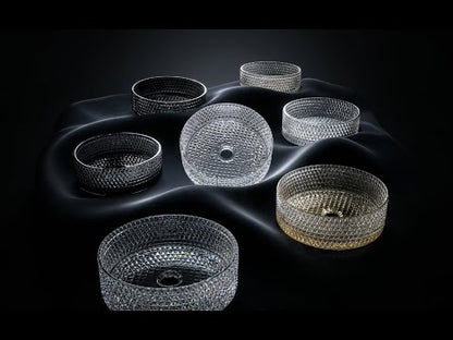 Lavabo en verre doré