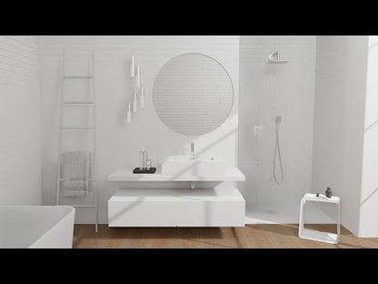 Mitigeur de lavabo noir et chrome Tube