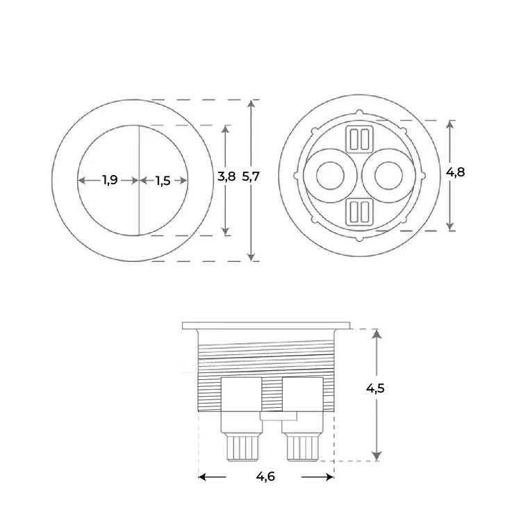 Bouton poussoir des toilettes
