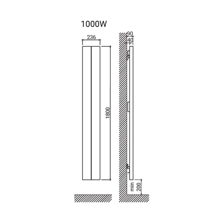 Radiateur vertical Palaos