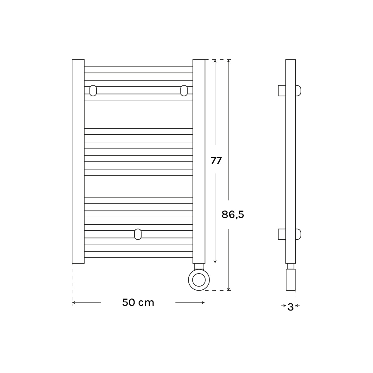 Secatoallas eléctrico para baño Elba Plus - Thebath