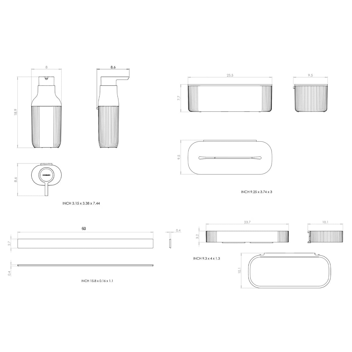 Set modular para lavabo Alife - The Bath