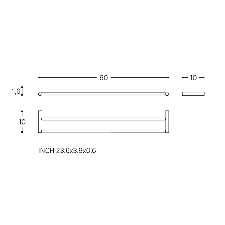 Porte-serviettes double bain Logic