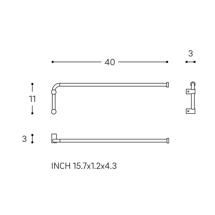 Porte-serviettes pivotant Logic