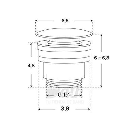 Válvula blanco mate universal - Thebath