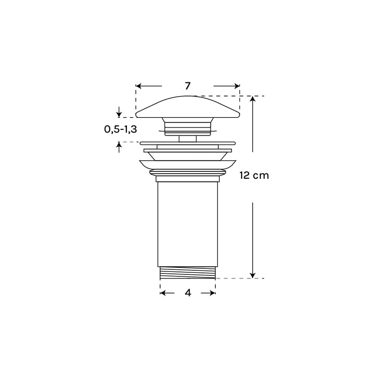 Vanne clic-clac pour lavabo Jana