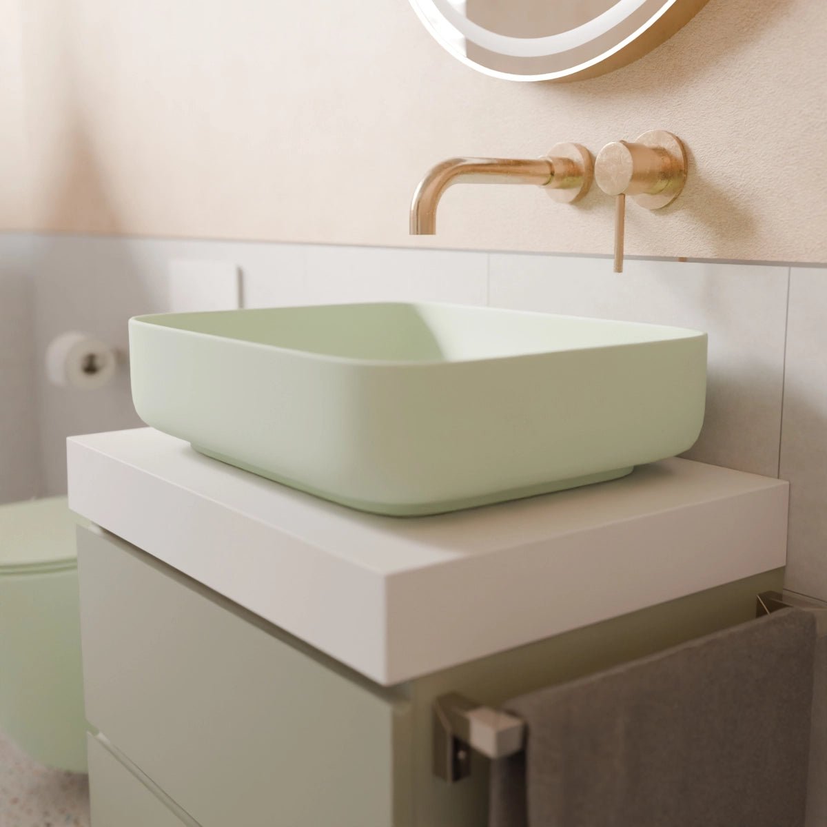 Lavabo verde menta Jana - Thebath