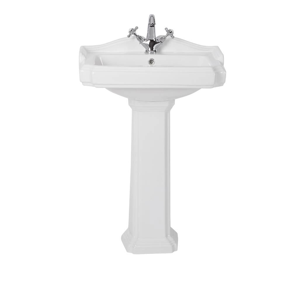 Toilette classique de style York + lavabo sur pied de style York
