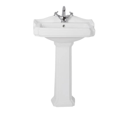 Toilette classique de style York + lavabo sur pied de style York