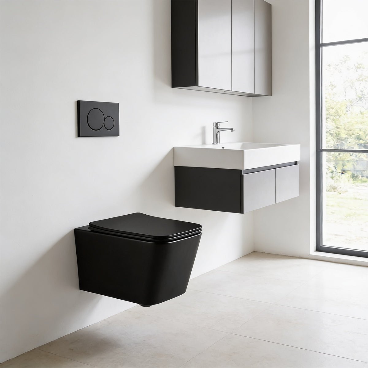 Wc suspendido Corvo Rimless Mate - The Bath